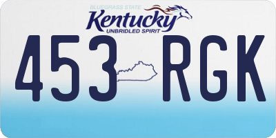 KY license plate 453RGK