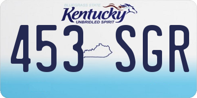 KY license plate 453SGR