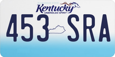 KY license plate 453SRA