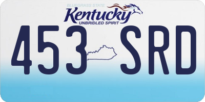KY license plate 453SRD