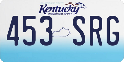KY license plate 453SRG