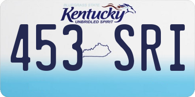 KY license plate 453SRI