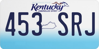 KY license plate 453SRJ