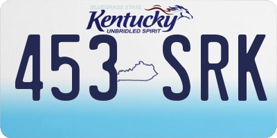 KY license plate 453SRK