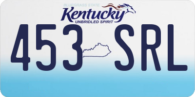 KY license plate 453SRL
