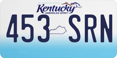KY license plate 453SRN