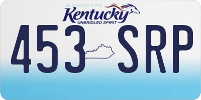 KY license plate 453SRP