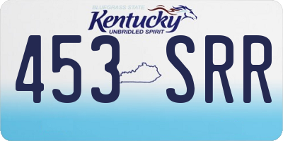 KY license plate 453SRR