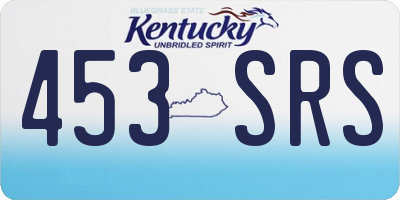 KY license plate 453SRS