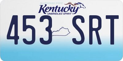 KY license plate 453SRT