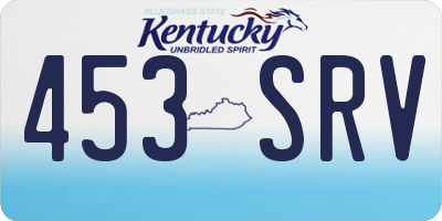 KY license plate 453SRV