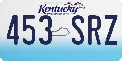 KY license plate 453SRZ