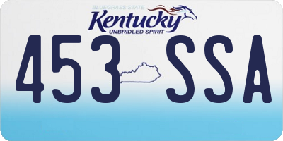 KY license plate 453SSA