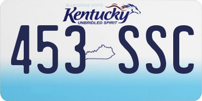 KY license plate 453SSC