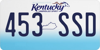 KY license plate 453SSD