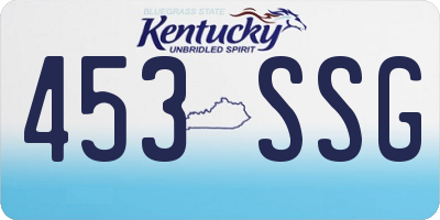 KY license plate 453SSG