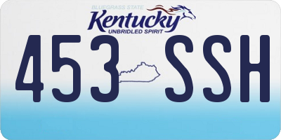 KY license plate 453SSH