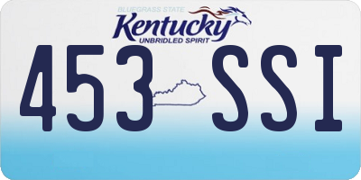 KY license plate 453SSI