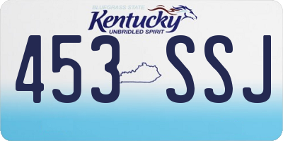 KY license plate 453SSJ