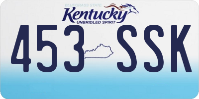 KY license plate 453SSK