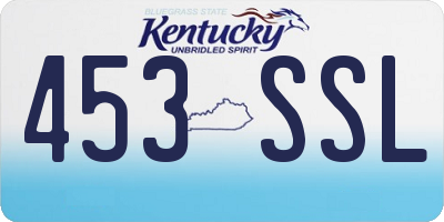 KY license plate 453SSL