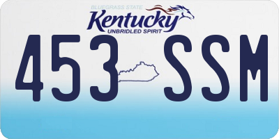 KY license plate 453SSM
