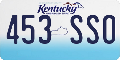 KY license plate 453SSO