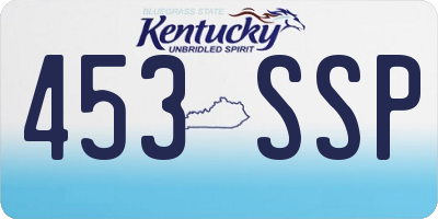 KY license plate 453SSP