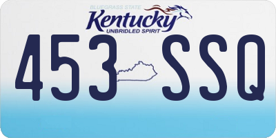 KY license plate 453SSQ