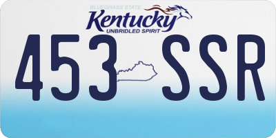 KY license plate 453SSR