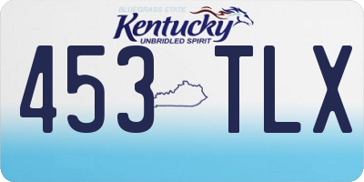 KY license plate 453TLX