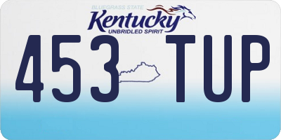 KY license plate 453TUP
