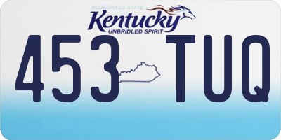 KY license plate 453TUQ