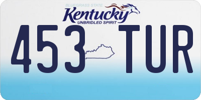 KY license plate 453TUR