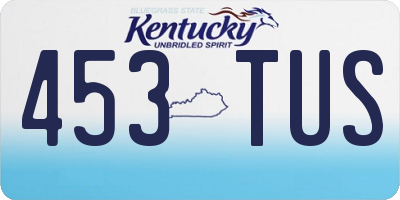 KY license plate 453TUS