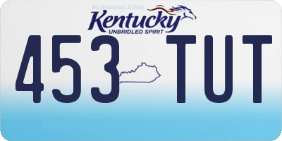 KY license plate 453TUT