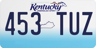 KY license plate 453TUZ