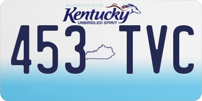 KY license plate 453TVC