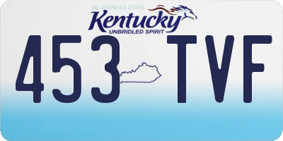 KY license plate 453TVF