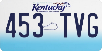KY license plate 453TVG