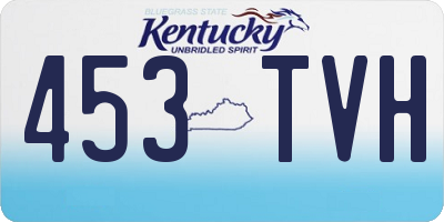 KY license plate 453TVH
