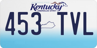 KY license plate 453TVL