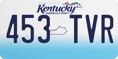 KY license plate 453TVR
