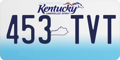 KY license plate 453TVT