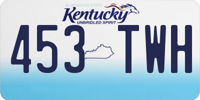 KY license plate 453TWH