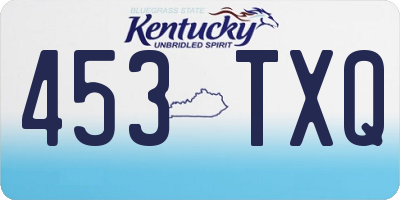 KY license plate 453TXQ