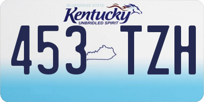 KY license plate 453TZH