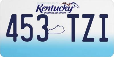 KY license plate 453TZI