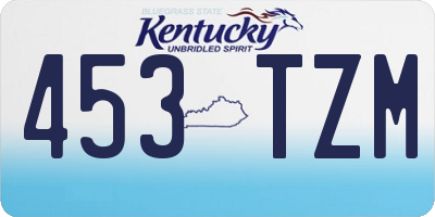 KY license plate 453TZM