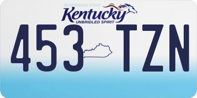 KY license plate 453TZN